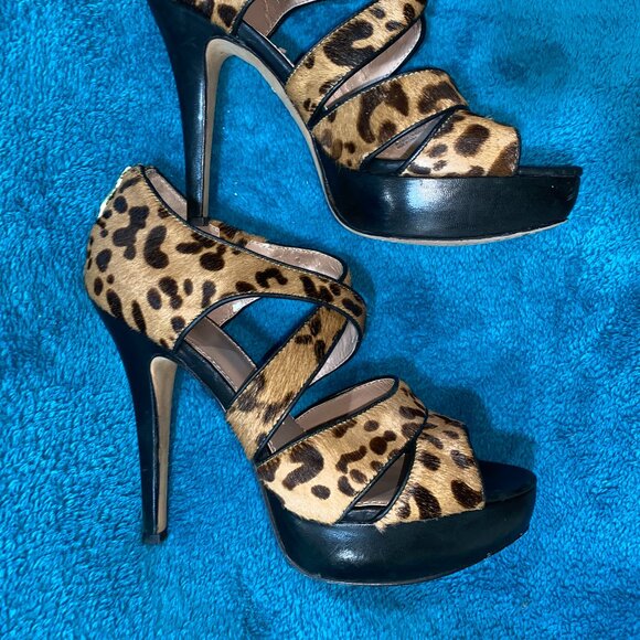 Vince Camuto heels sandals leopard print size 8 - Picture 7 of 7